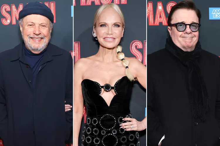 Billy Crystal, Kristin Chenoweth, and Nathan Lane at the Broadway premiere of 'Smash'.