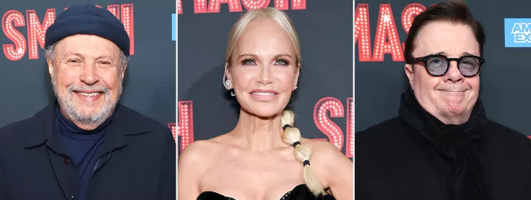 Billy Crystal, Kristin Chenoweth, and Nathan Lane at the Broadway premiere of 'Smash'.